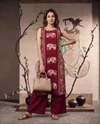 K 1204 By Naisha Vatican Discharge Printed Fancy Kurti With Bottom 